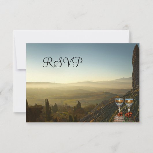 Weinkellerei oder Weinthema RSVP Karte (Vorderseite)