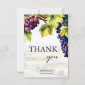 Weinkellerei Sommergarten Brautparty Dankeskarte (Vorderseite)