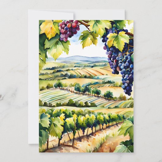 Weinkellerei Sommergarten Brautparty Einladung (Rückseite)