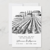 Weinkellerei Thema Hochzeit retten Datum Save The Date (Vorderseite)