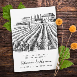 Weinkellerei Thema Hochzeit retten Datum Save The Date