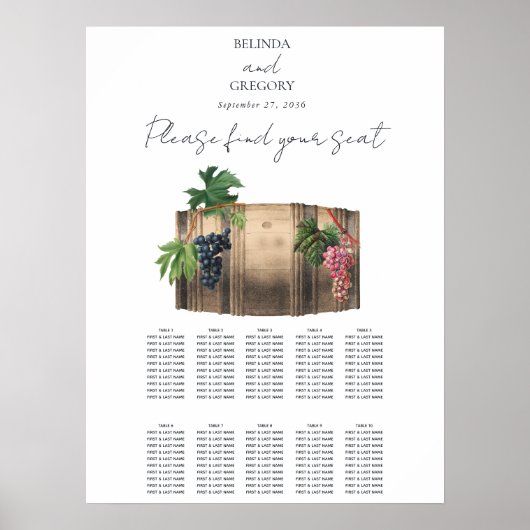 Weinkellerei Weinkeller Hochzeitskarte Poster (Vorne)