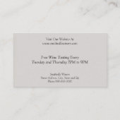 Weinkellerei Weinkeller Karte (Rückseite)