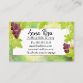 *~* Weinkellerei-Weinkeller-Weintraube-Weinberg Visitenkarte (Rückseite)