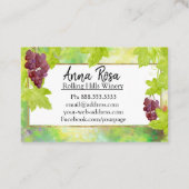 *~* Weinkellerei Weintrauben Weintrauben Visitenkarte (Rückseite)