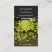 Weinkellereiweinbergtrauben-Geschäftsprofil Visitenkarte (Rückseite)