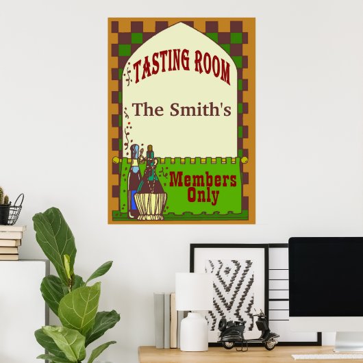 Weinkellergeschmacksraum Poster (Heimbüro)
