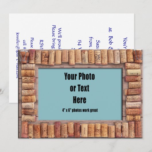 Weinkellerrahmen Einladung (Vorne/Hinten)