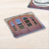 Weinkellertür von Napa Rechteckiger Pappuntersetzer (angewinkelt)