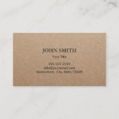 Weinkellner Sommelier Rustikaler Kraft Wein Visitenkarte (Rückseite)