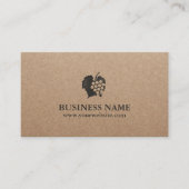 Weinkellner Sommelier Rustikaler Kraft Wein Visitenkarte (Vorderseite)