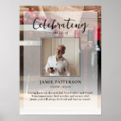 Weinkenner Feier zum Foto des Lebens Beerdigung Poster (Vorne)