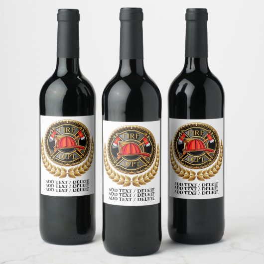 Weinkennzeichen der Feuerwehr Weinetikett (Flaschen)