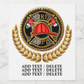 Weinkennzeichen der Feuerwehr Weinetikett (Einzelnes Label)