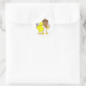 Weinkicherwalbe Runder Aufkleber (Tasche)
