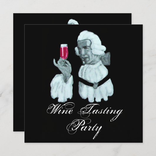 WEINKLEIN PARTY, Weißer Champagner Einladung (Vorne/Hinten)