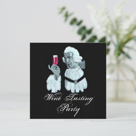 WEINKLEIN PARTY, Weißer Champagner Einladung (Stehend Vorderseite)