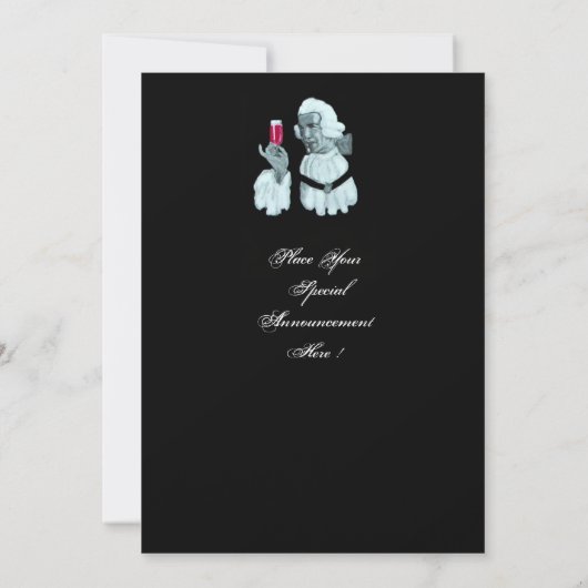 WEINKLEIN PARTY, Weißer Champagner Einladung (Rückseite)