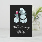 WEINKLEIN PARTY, Weißer Champagner Einladung (Stehend Vorderseite)