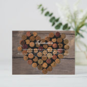 Weinkork #2 Rustikale Informationskarte Begleitkarte (Stehend Vorderseite)