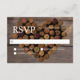 Weinkork #2 rustikale RSVP-Karte RSVP Karte