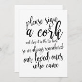 Weinkork Gästebuch für preiswerte Hochzeiten (Vorne/Hinten)