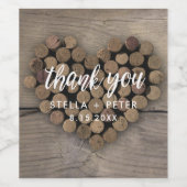 Weinkork Herzlichen Dank Weinetikett (Einzelnes Label)