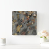 Weinkork Quadratische Wanduhr (Zuhause)