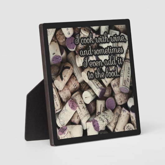 Weinkorken - Angebotsschild Fotoplatte (Vorderseite)