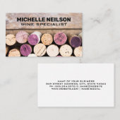 Weinkorken gestapelt visitenkarte (Vorne/Hinten)