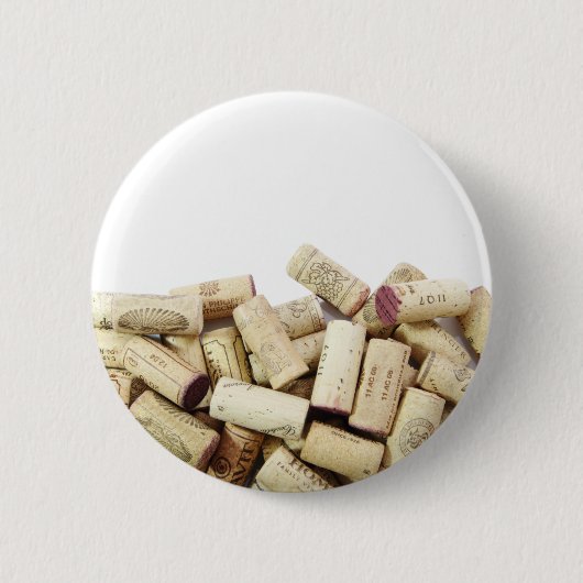 Weinkorken-Knopf Button (Vorderseite)