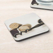 Weinkorken mit Korkenzieher Getränkeuntersetzer (Linke Seite)