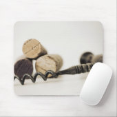 Weinkorken mit Korkenzieher Mousepad (Mit Mouse)