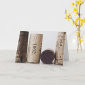 Weinkorken mit Terminen Karte (Gelbe Blume)