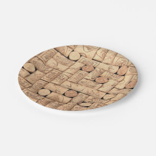 Weinkorken Papierplatten Pappteller