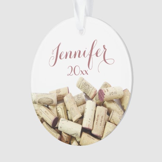 Weinkorken Personalisierte Ornamente (Vorderseite)