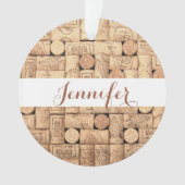 Weinkorken Personalisierte Ornamente (Vorderseite)