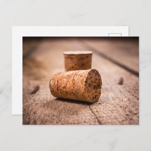 Weinkorken Postkarte (Vorne/Hinten)