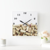 Weinkorkenuhr Quadratische Wanduhr (Zuhause)