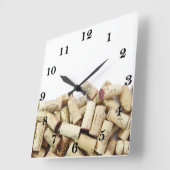 Weinkorkenuhr Quadratische Wanduhr (Winkel)