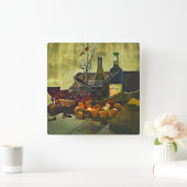 Weinküche Décor Quadratische Wanduhr (Zuhause)