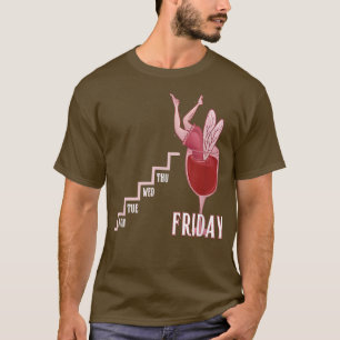 Weinküche Freitag, Weinliebhaber, Weinkellner, Wei T-Shirt