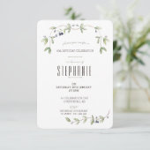 Weinkultur Olivenblatt Einladung (Stehend Vorderseite)