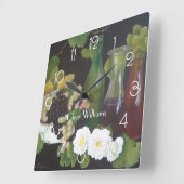 Weinkultur Personalisiert Quadratische Wanduhr (Winkel)