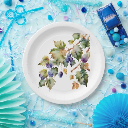 Weinkultur und Erde Weinberg Pappteller (Party)