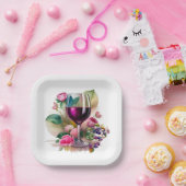 Weinkultur und Erde Weinberg Pappteller (Party)