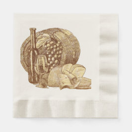 Weinkultur und Erde Weinberg Serviette