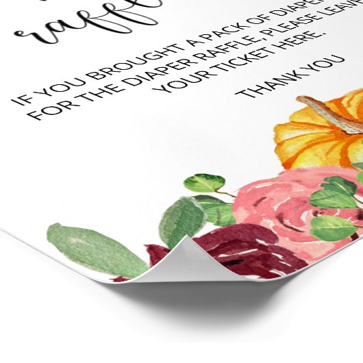 Weinkürbis-Windelraffinerie Poster (Ecke)