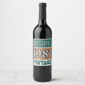 Weinlabel 1981 Geburtsjahr Weinetikett (Vorderseite)