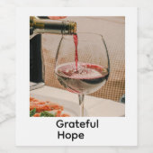 Weinlabel "Dankbare Hoffnung" Weinetikett (Einzelnes Label)